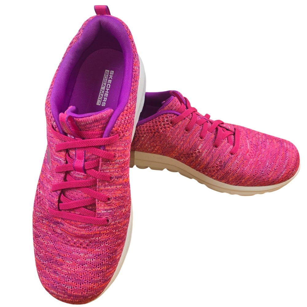 Skechers GO WALK Goga Mat Women's Size 11 Slip On Hot Pink Casual SneakersShoes